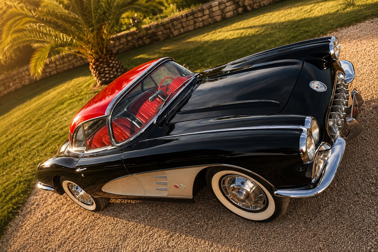 LOTE 1- MÍTICO E IMPRESIONANTE CORVETTE CHEVROLET C1 DE 1959