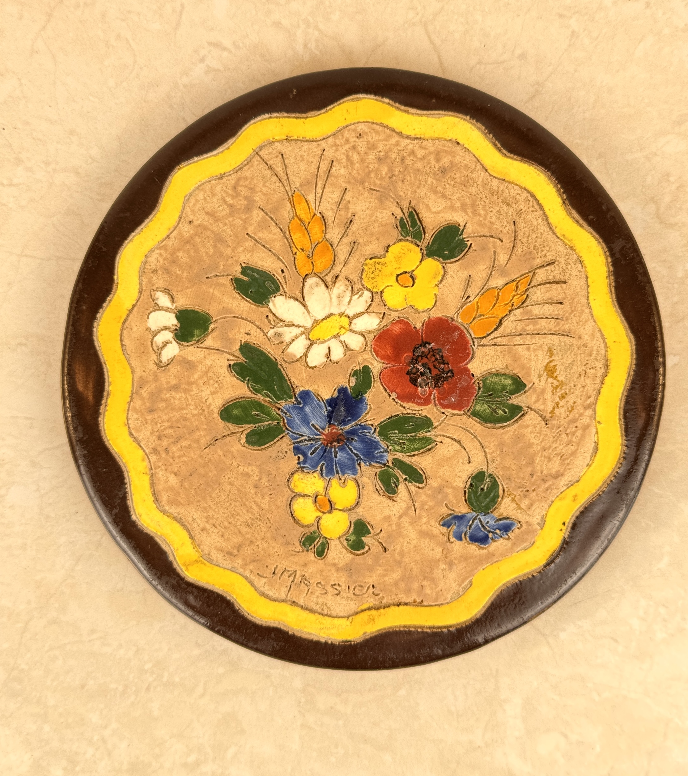 Lote 80- MASSIER Jerome (1850/1926) VALLAURIS-  Bandeje floral 30/40 eur