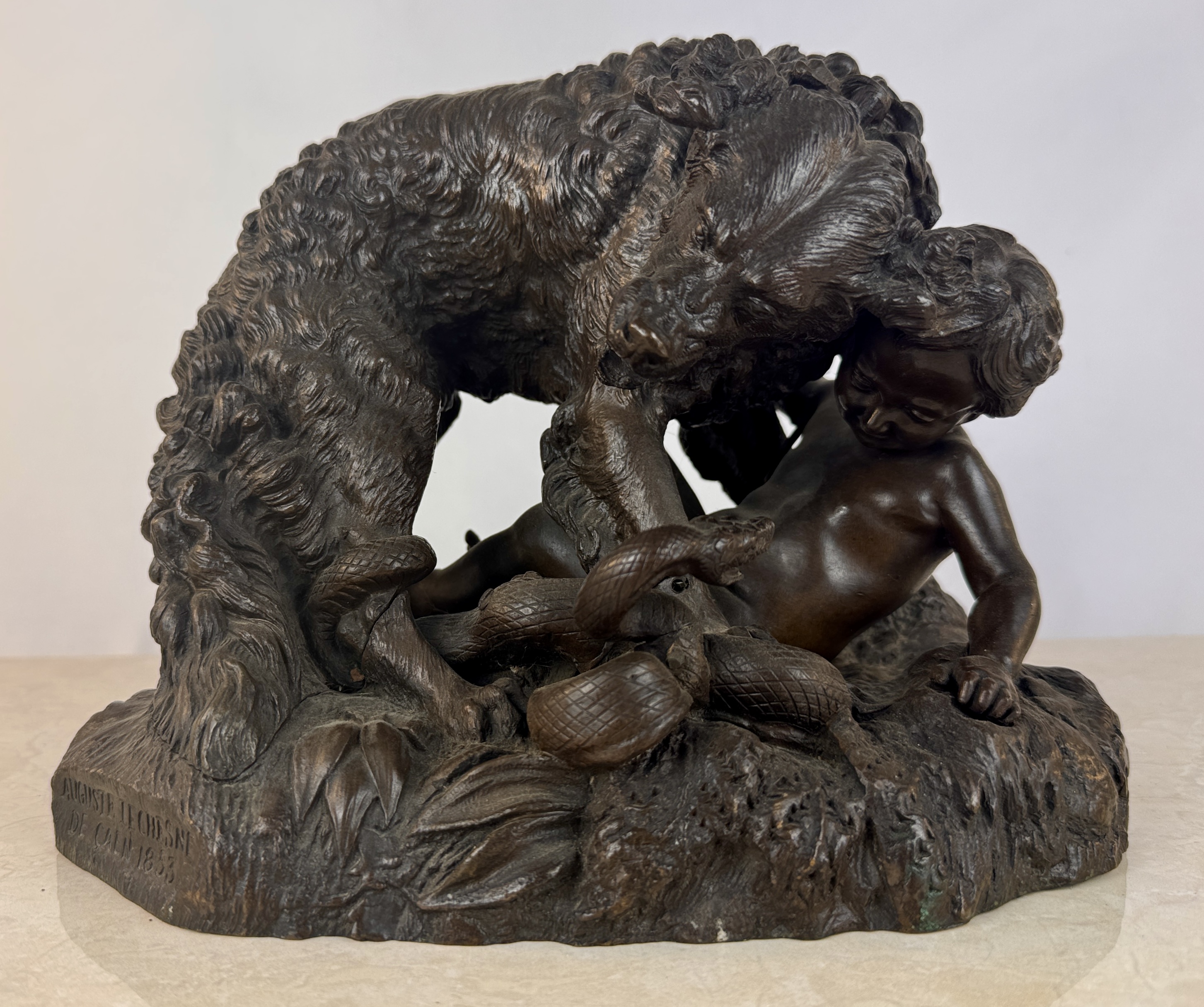 Lote 156- LECHESNE Auguste (1815/1868)- Preciosa pareja de grupos escultoricos en bronce. 2500eur.