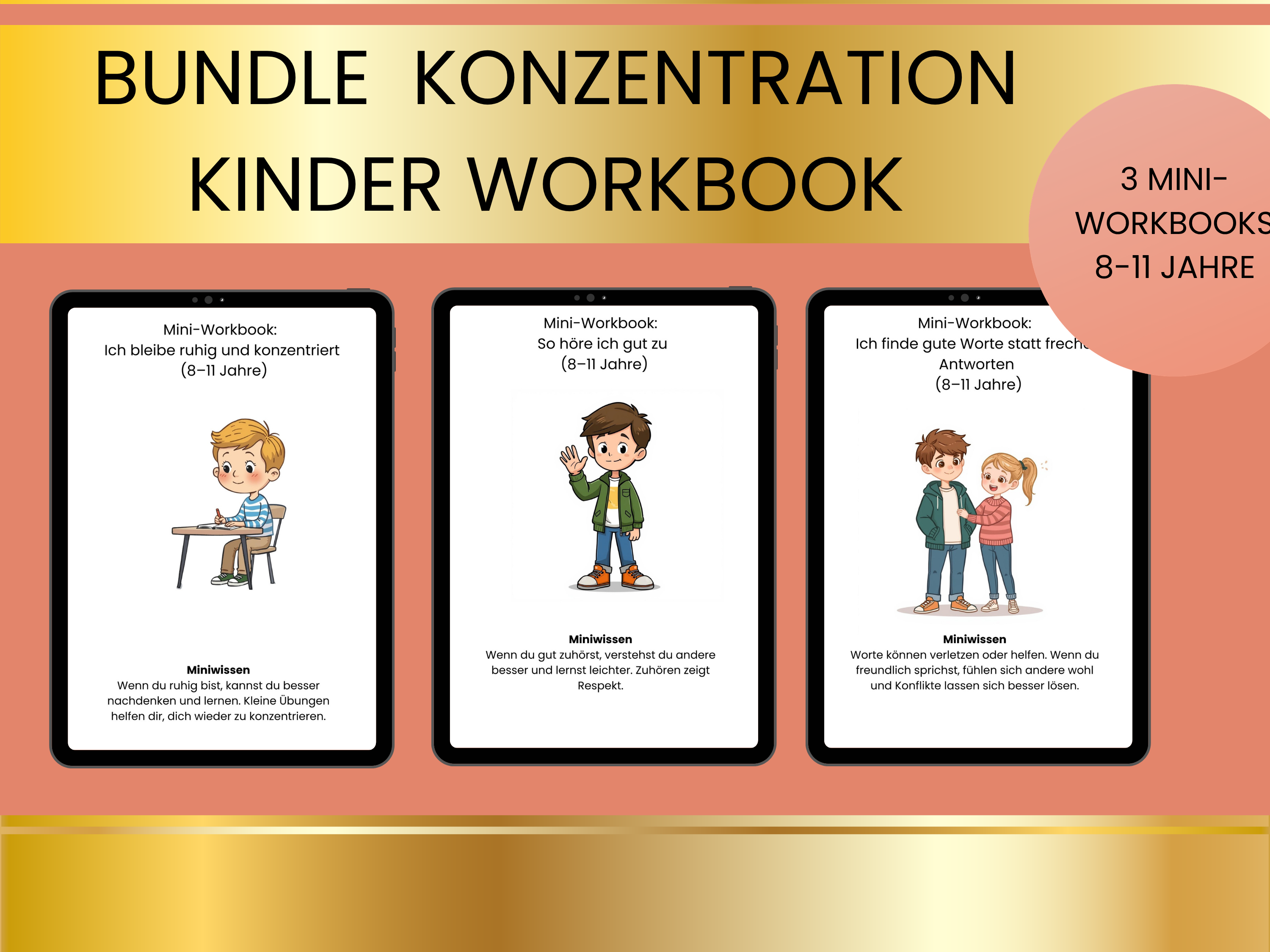 Konzentration Kinder Workbook Bundle