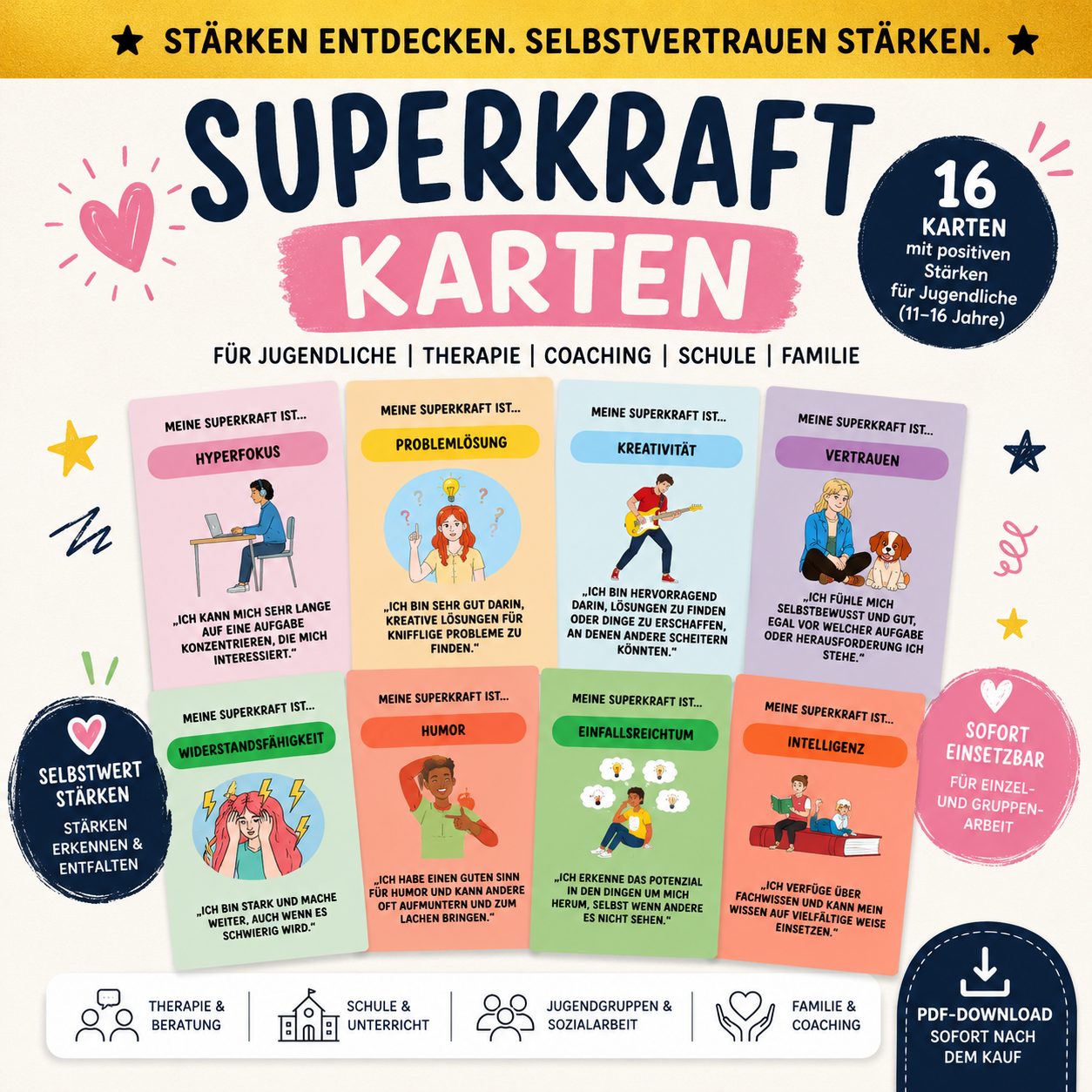 Superkraft Karten Jugendliche |