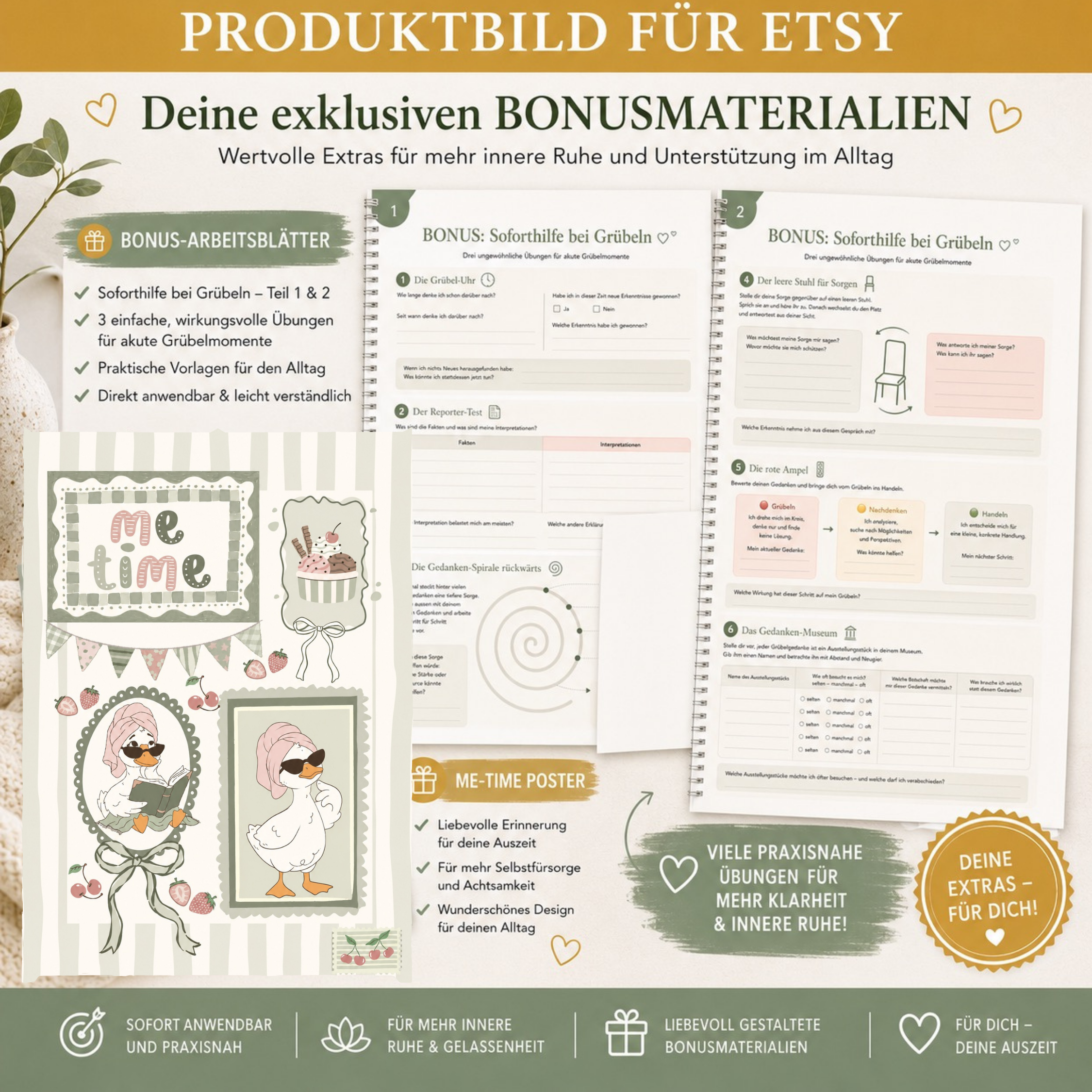 Ich kann nicht abschalten – Workbook gegen Grübeln, Sorgen und Gedankenkarussell 
