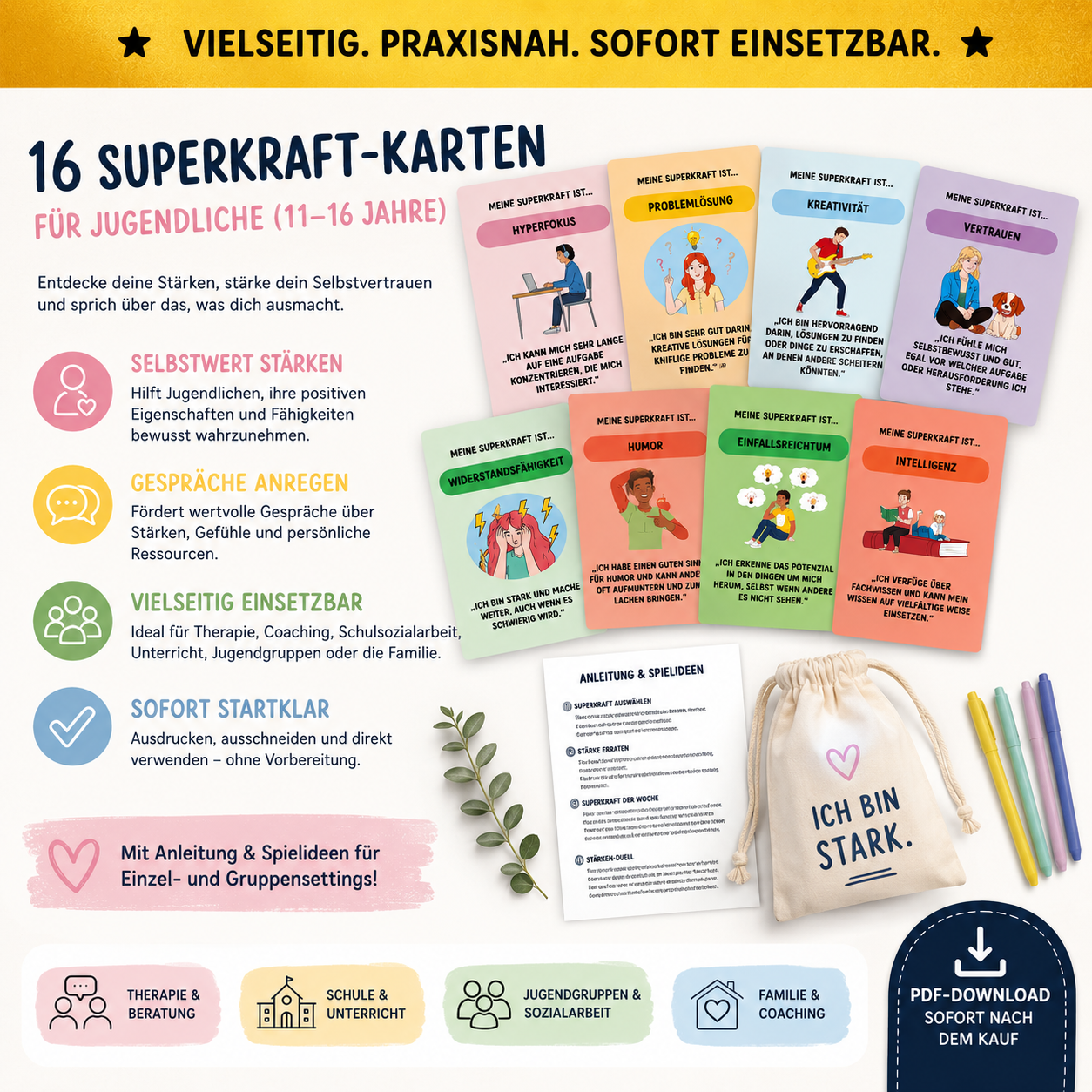 Superkraft Karten Jugendliche |