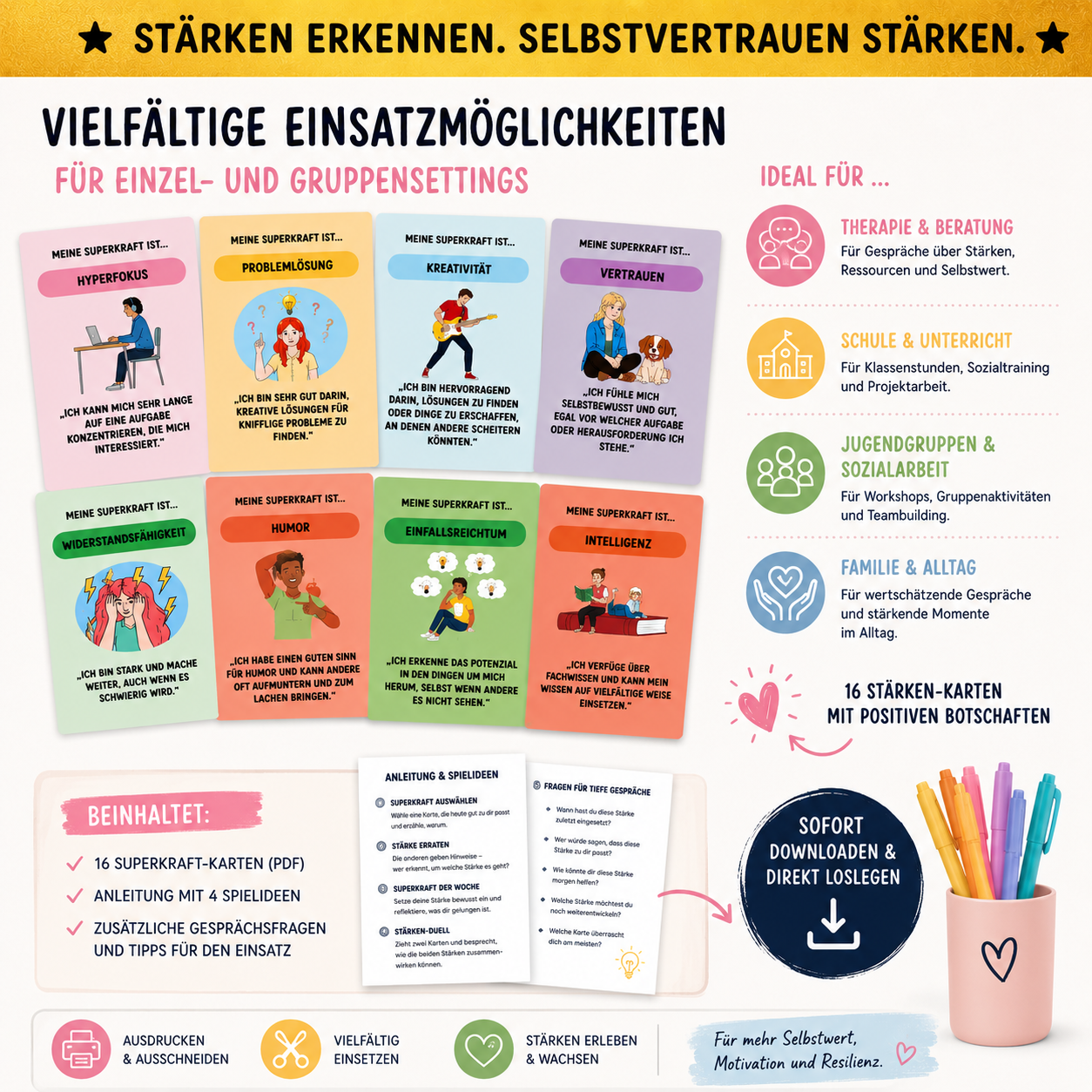 Superkraft Karten Jugendliche |