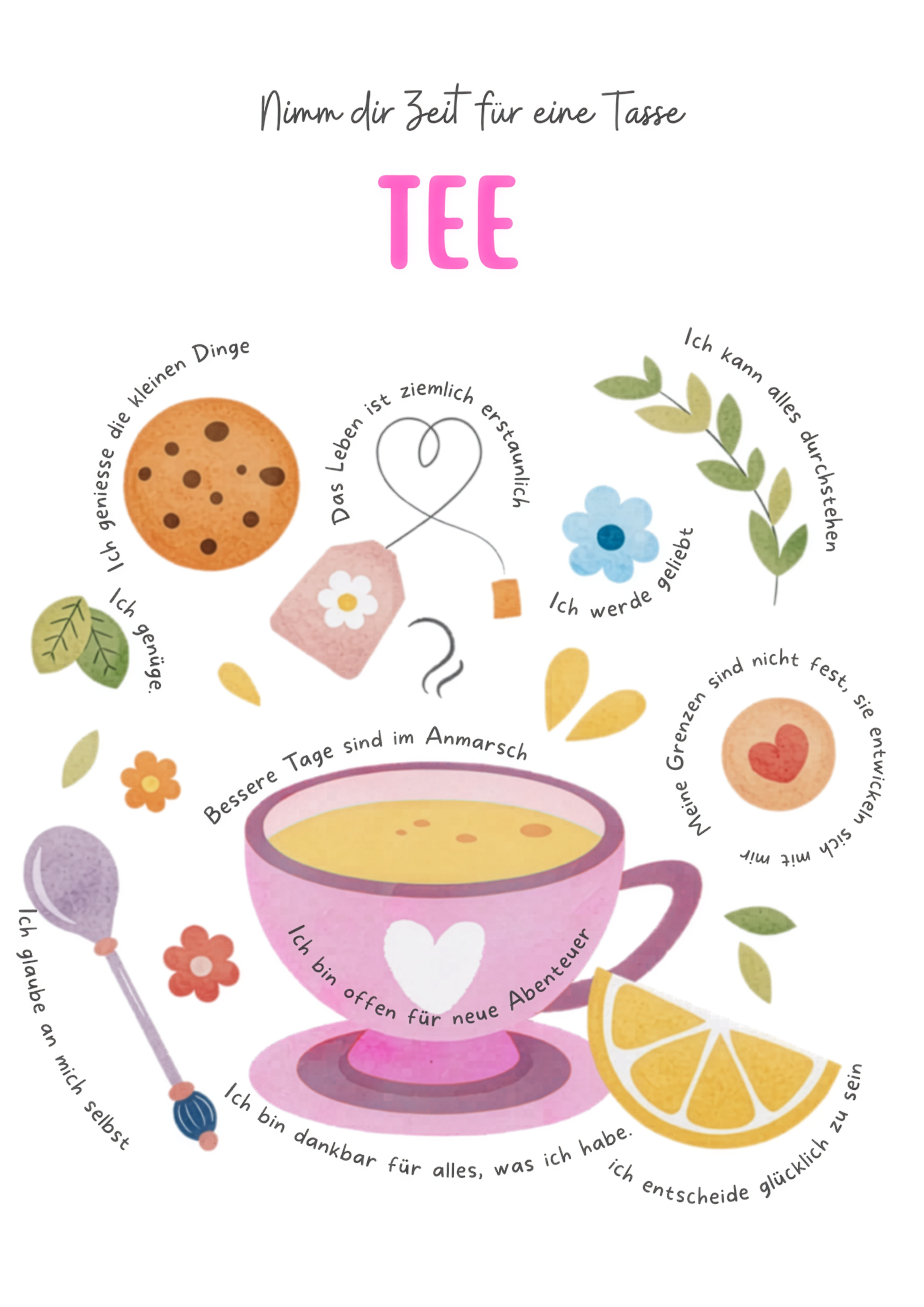 Digitale Tee-Meditationskarte