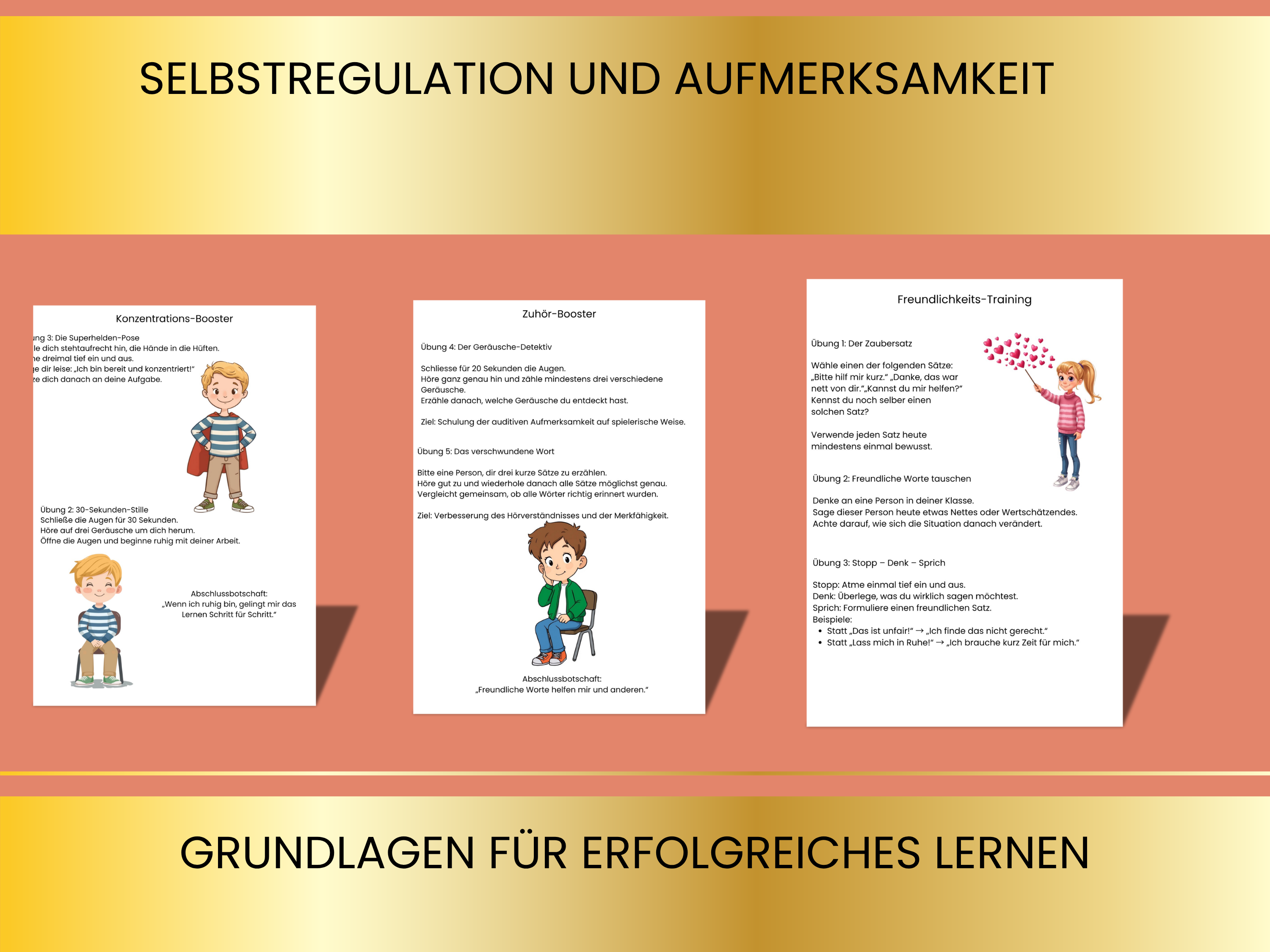 Konzentration Kinder Workbook Bundle