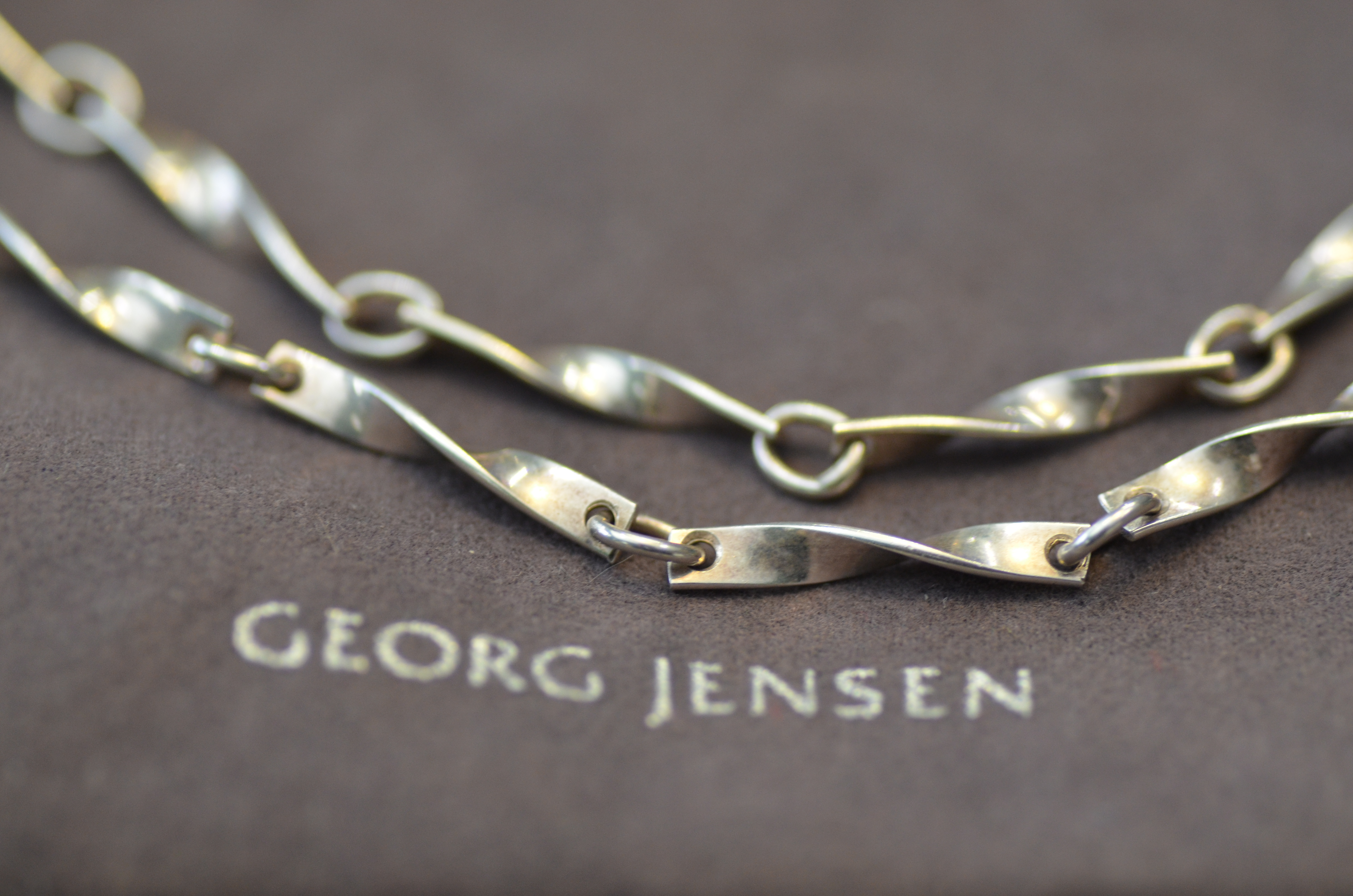 Vintage Georg Jensen Sterling Silver Necklace, 30 Inch