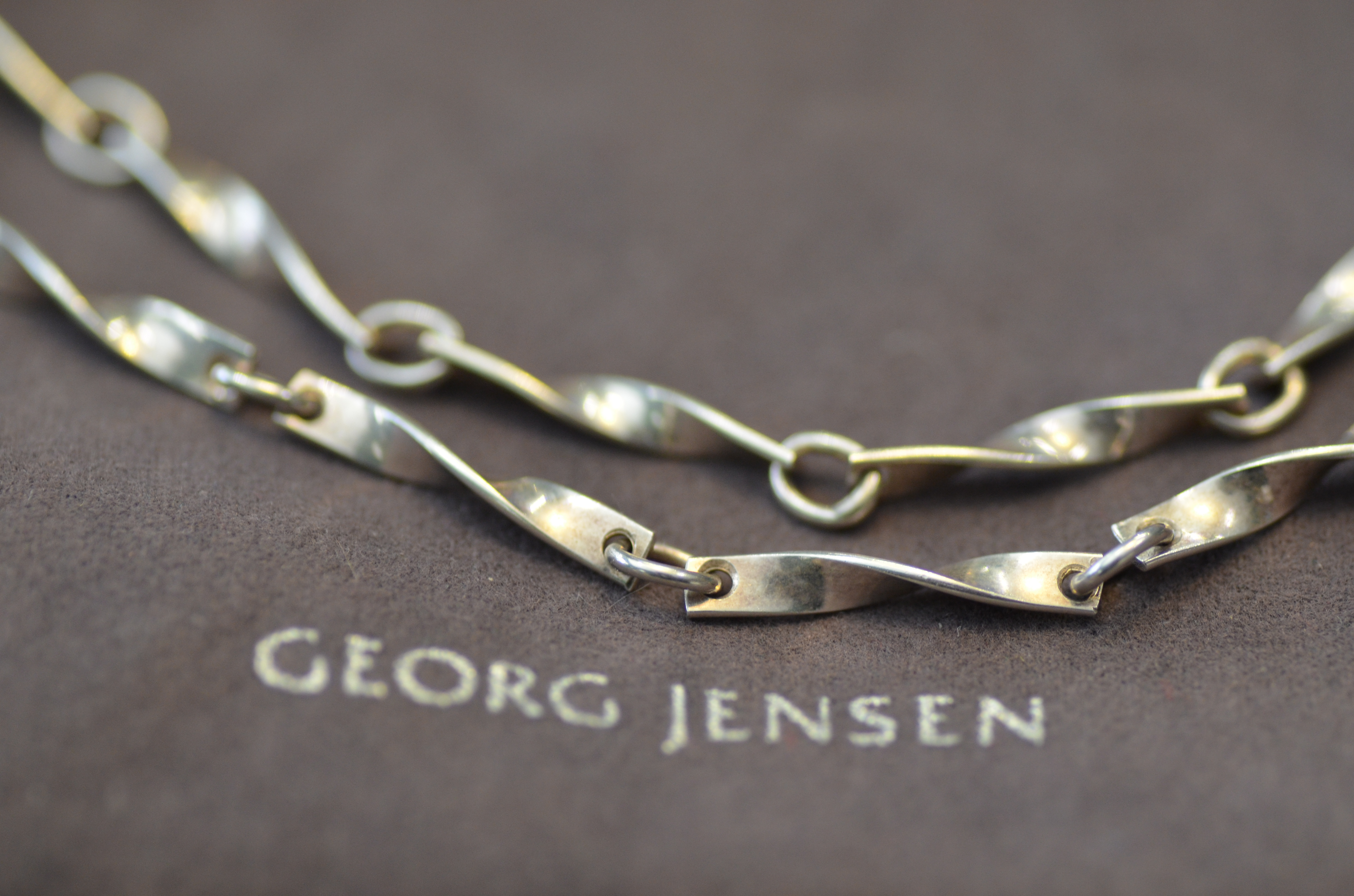 Vintage Georg Jensen Sterling Silver Necklace, 30 Inch