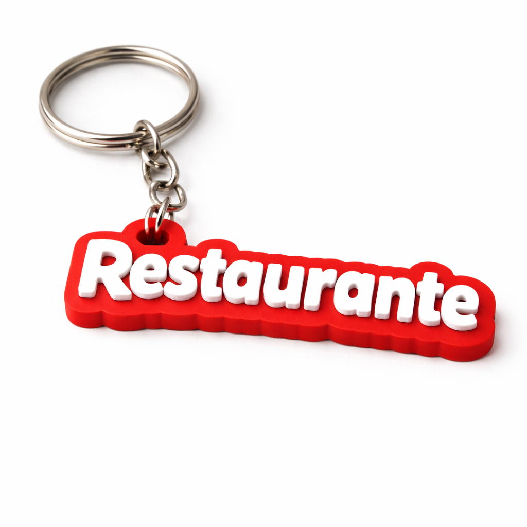 Llavero con nombre de tu marca personalizable