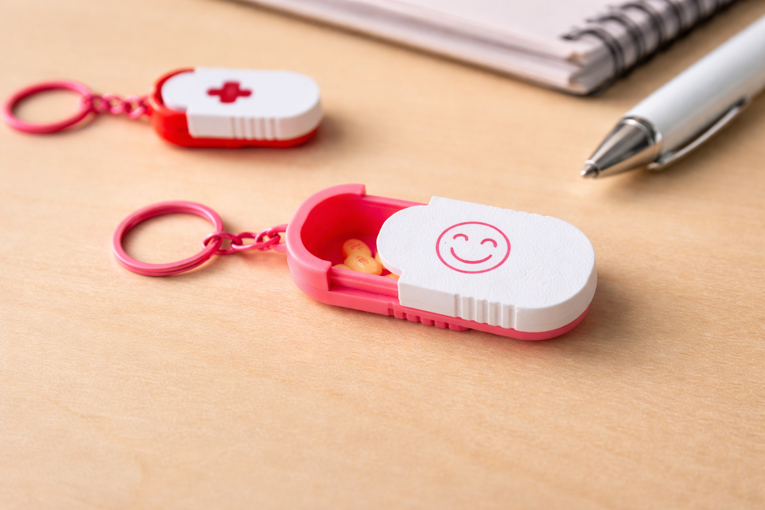 Llavero pastillero personalizable