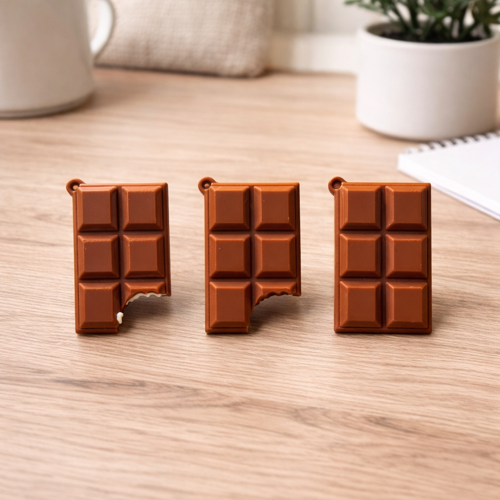 Llavero barra de chocolate personalizable