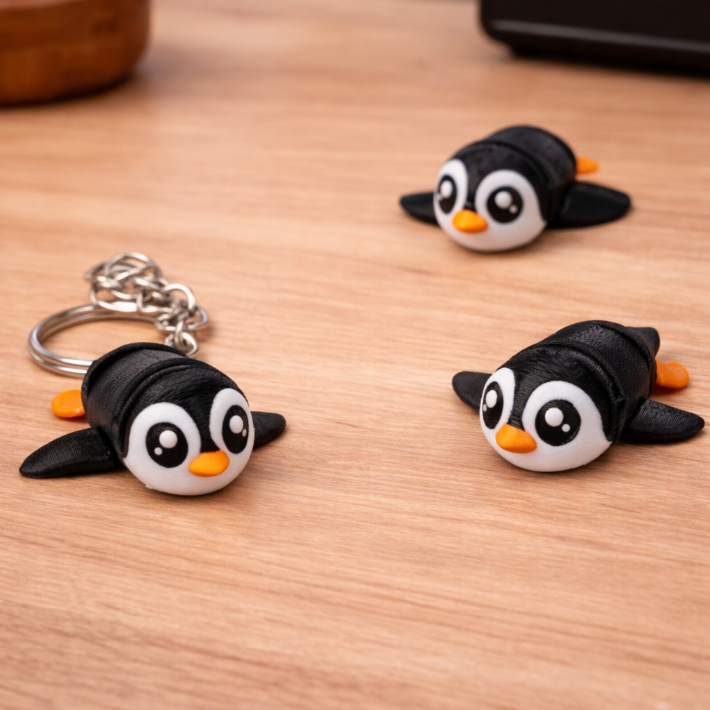 Llavero pingüino flexy