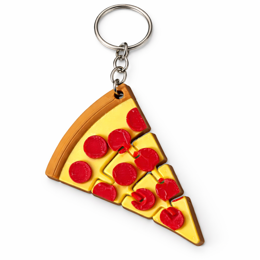 Llavero porción de pizza