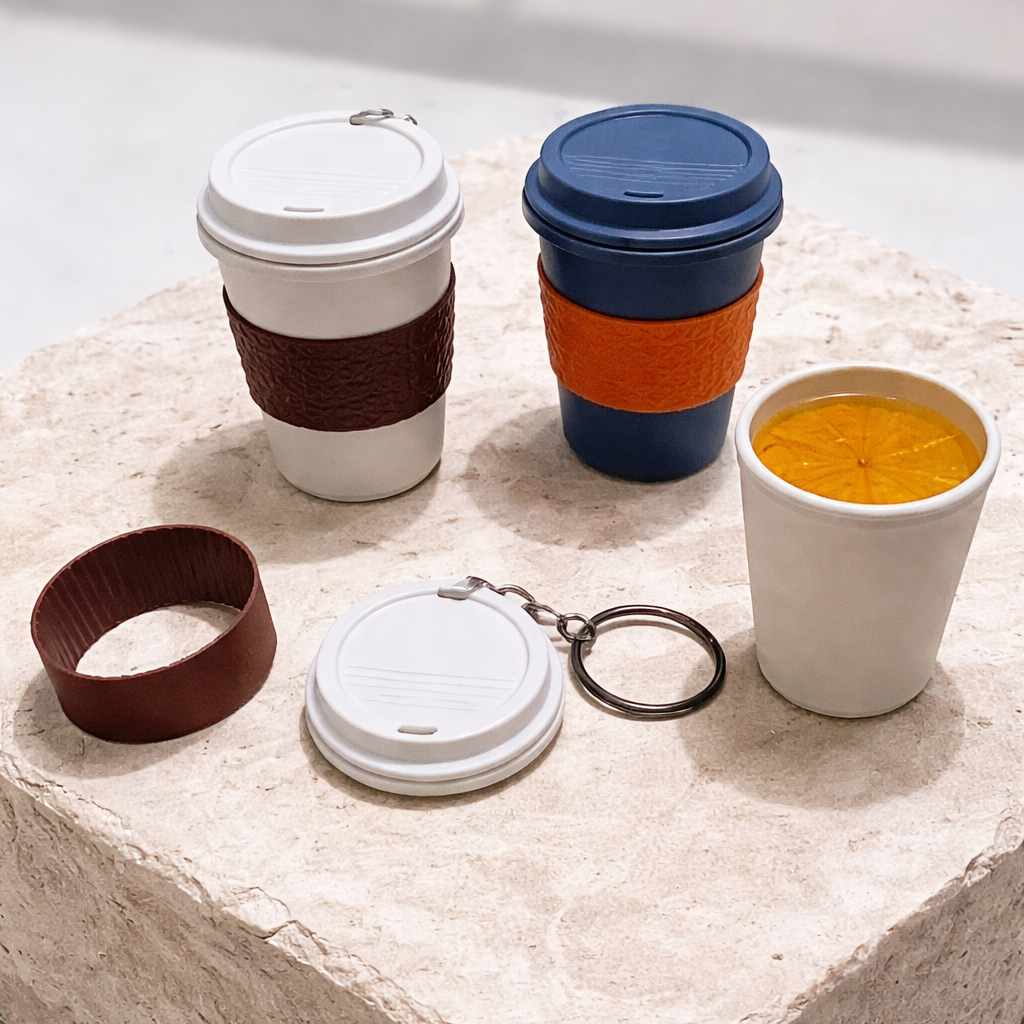 Llavero Vaso con bebida flexy