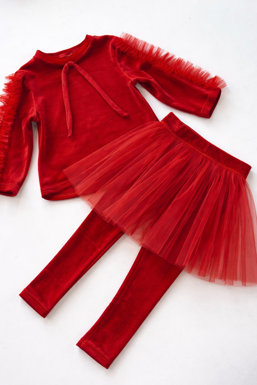 Sarkans velura komplekts