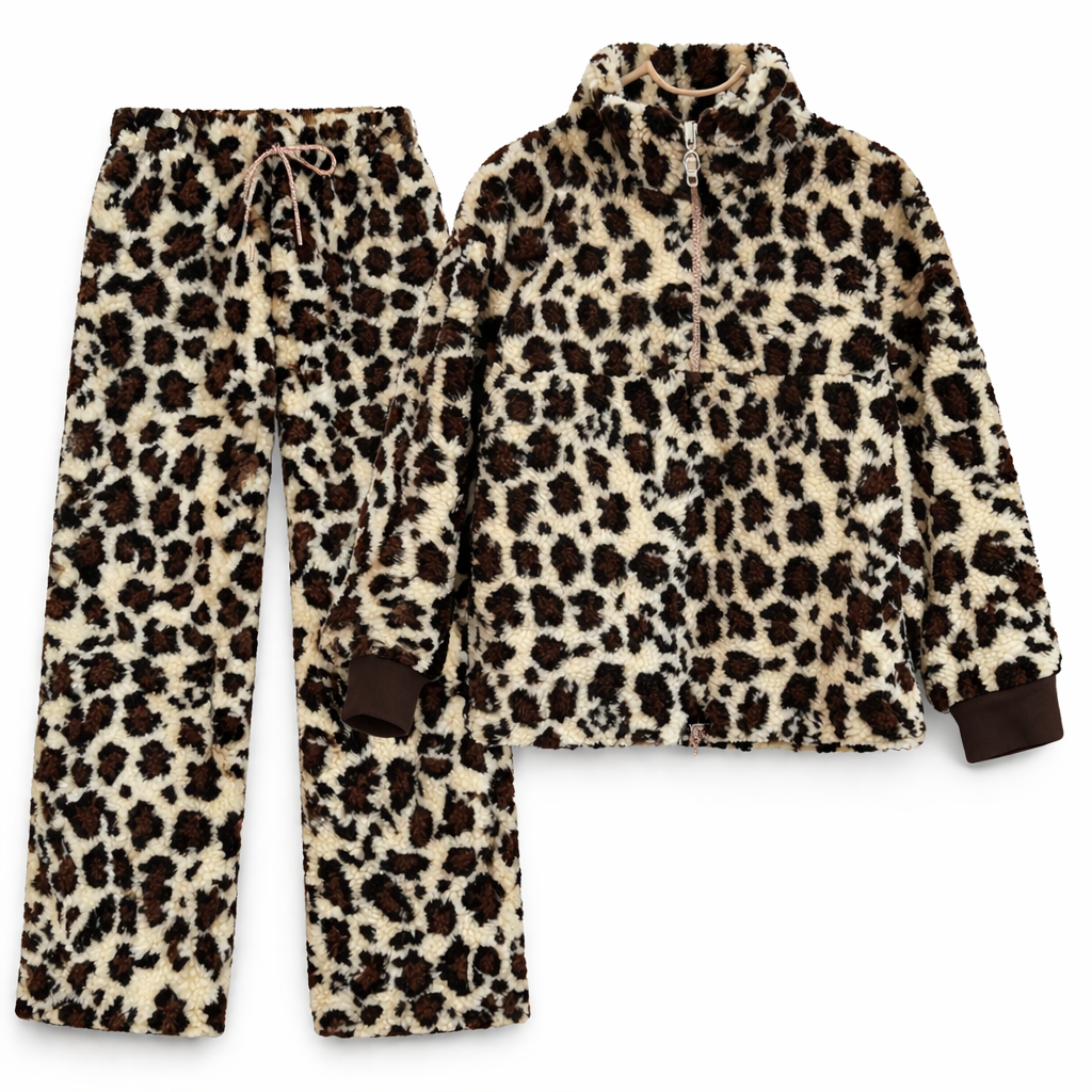 Teddy leoparda bikses