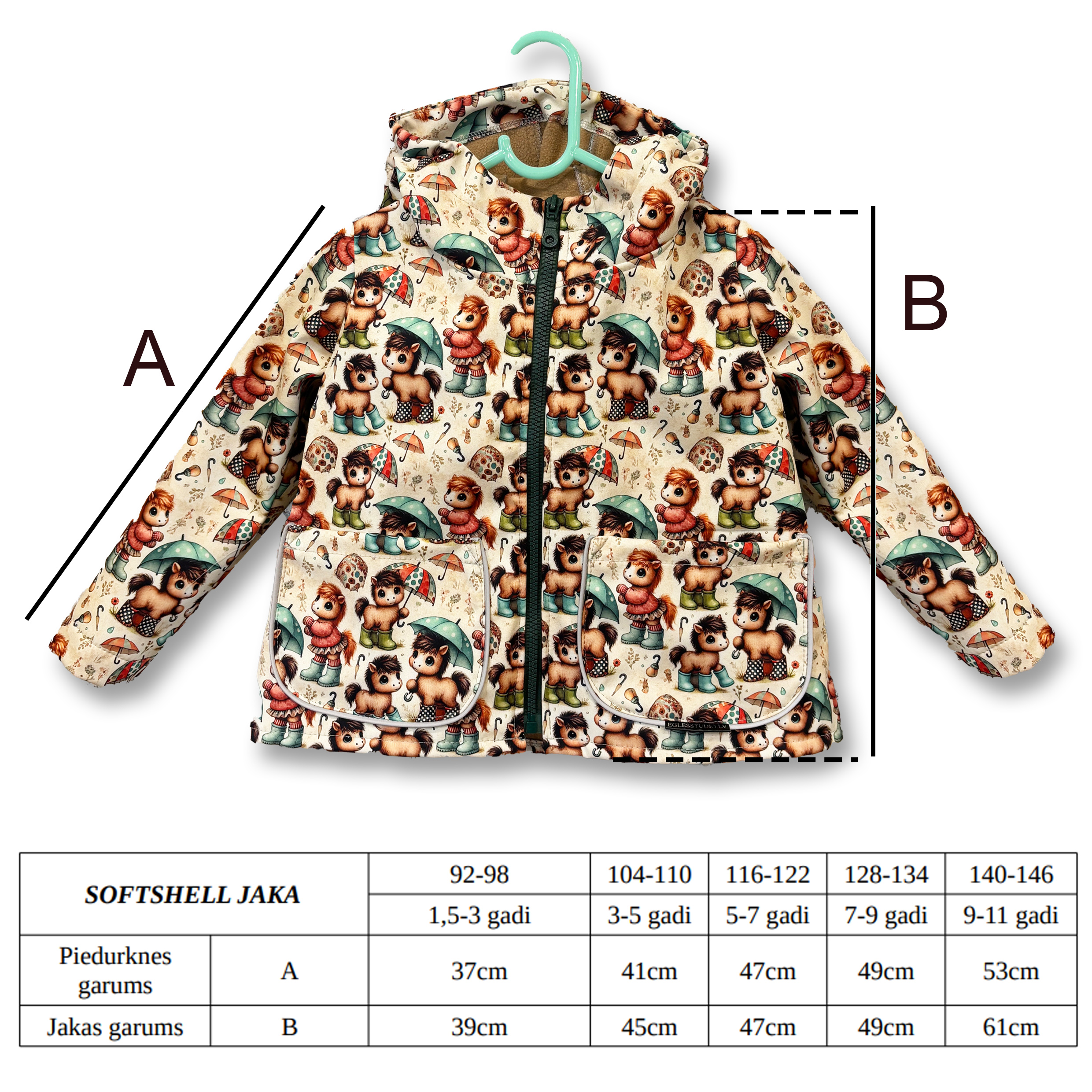 Softshell jaka monstriņi