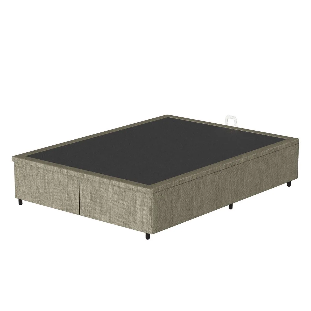 Box Baú Queen Probel Luxo Rústico Bege (158x198x40cm)