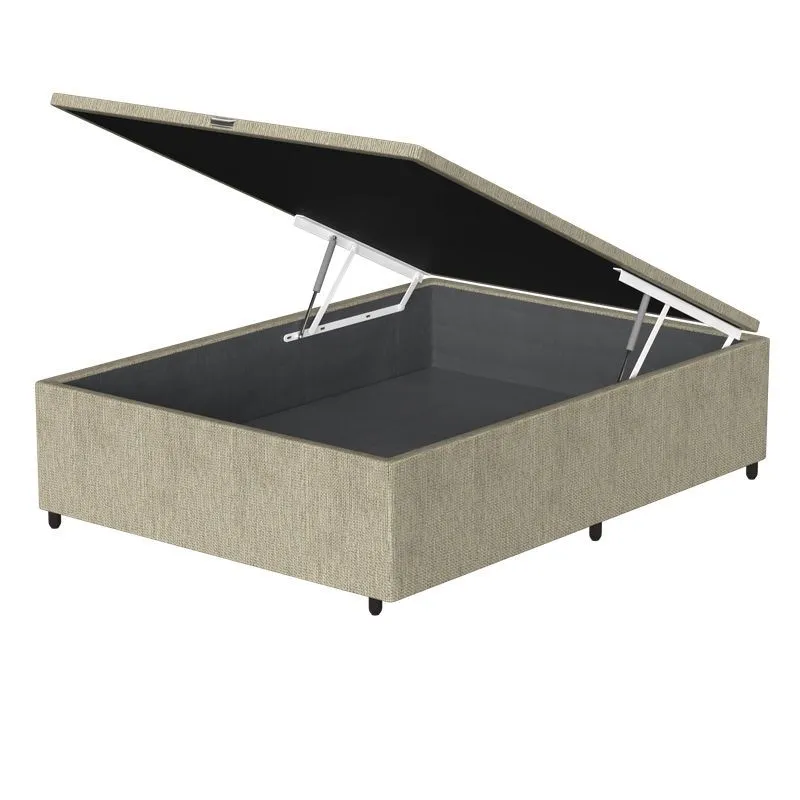 Box Baú Viúva Probel Luxo Rústico Bege (128x188x40cm)