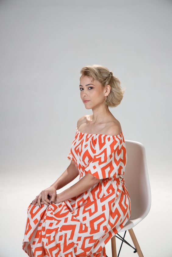 Vestido Estampado Laranja