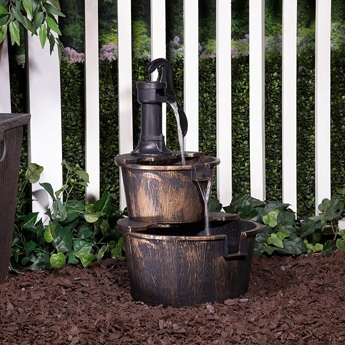 Rustic Tiered Water Fountain