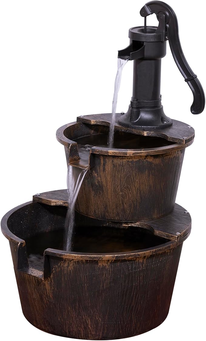Rustic Tiered Water Fountain