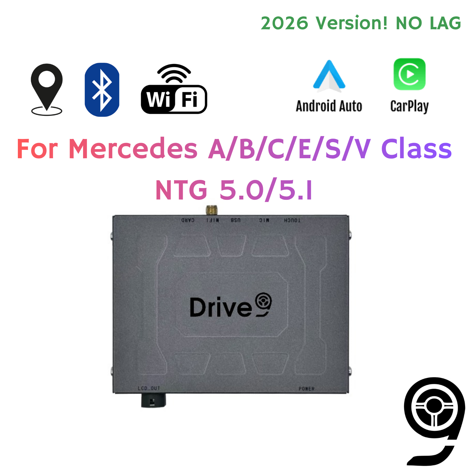 Mercedes-Benz 2014–2018 NTG5 Wireless & Wired Apple CarPlay / Android Auto Integration Retrofit