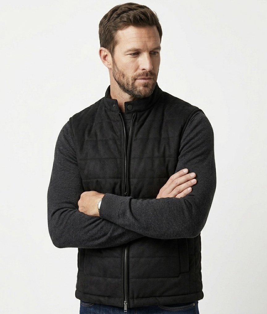 Essential Quilted Zip Vest 