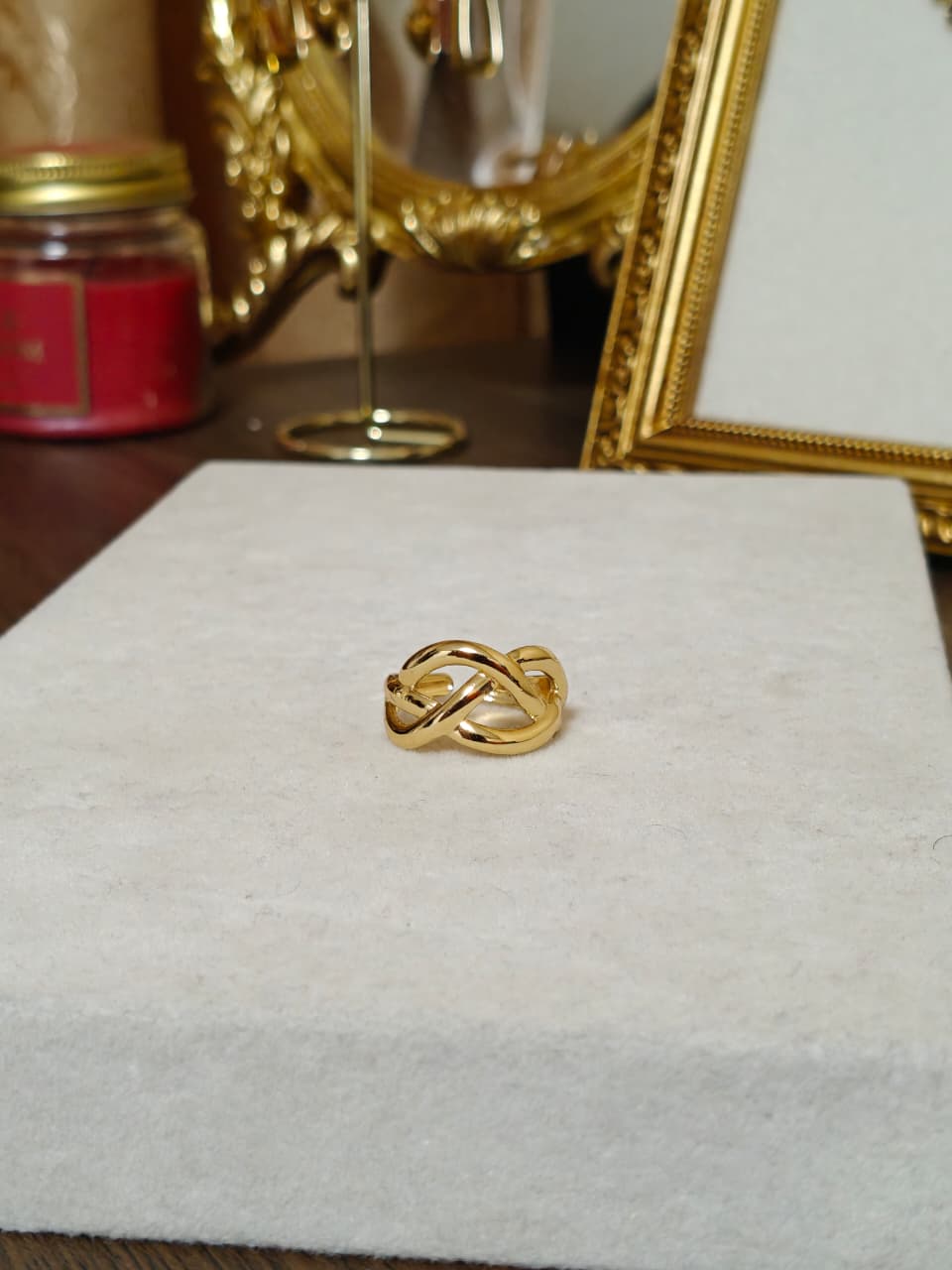 Solid gold plated ring