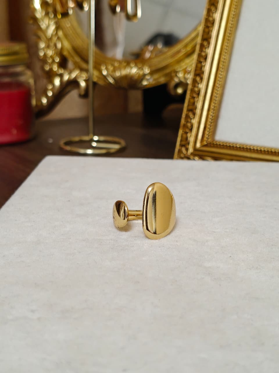 Solid gold plated ring