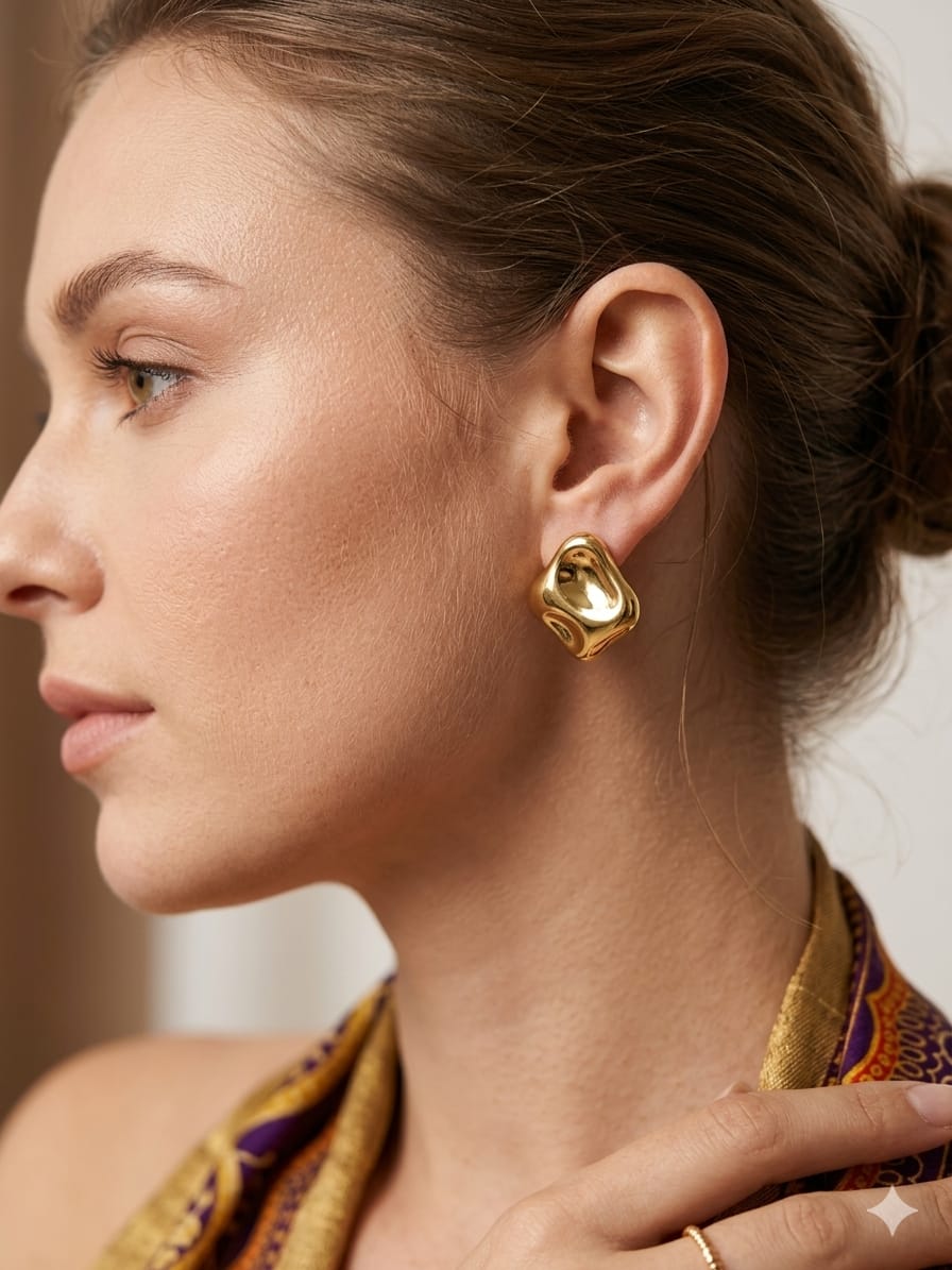 Gold plated earrings