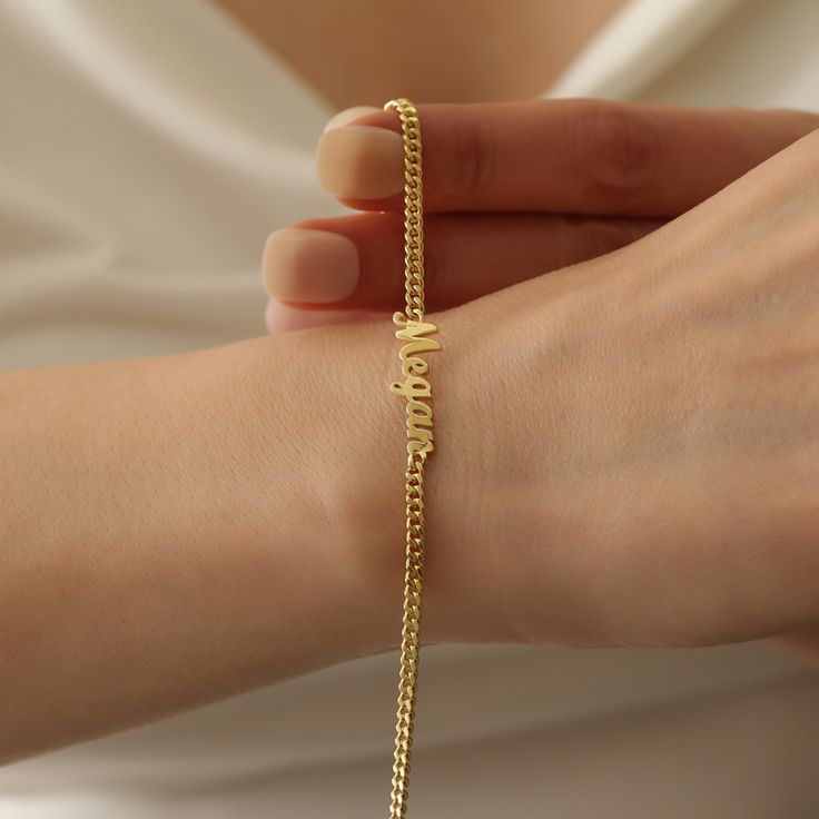 Personalized name bracelet
