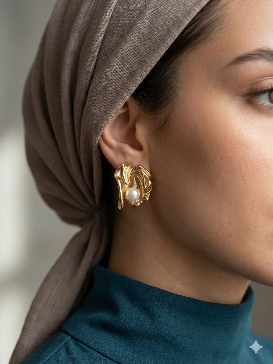 Gold plated earrings