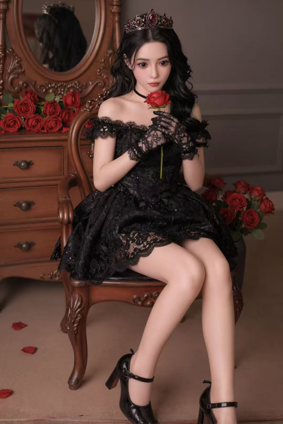 Elegant Black Lace Dress