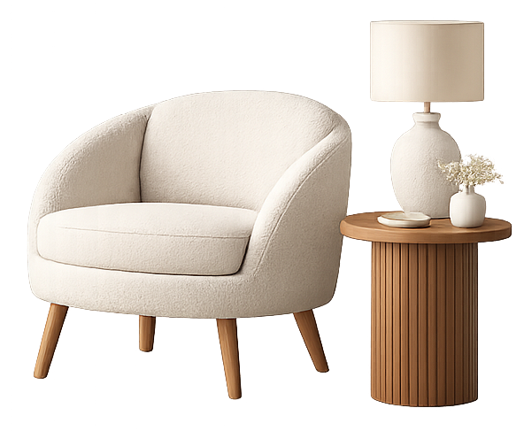 Beige Accent Chair
