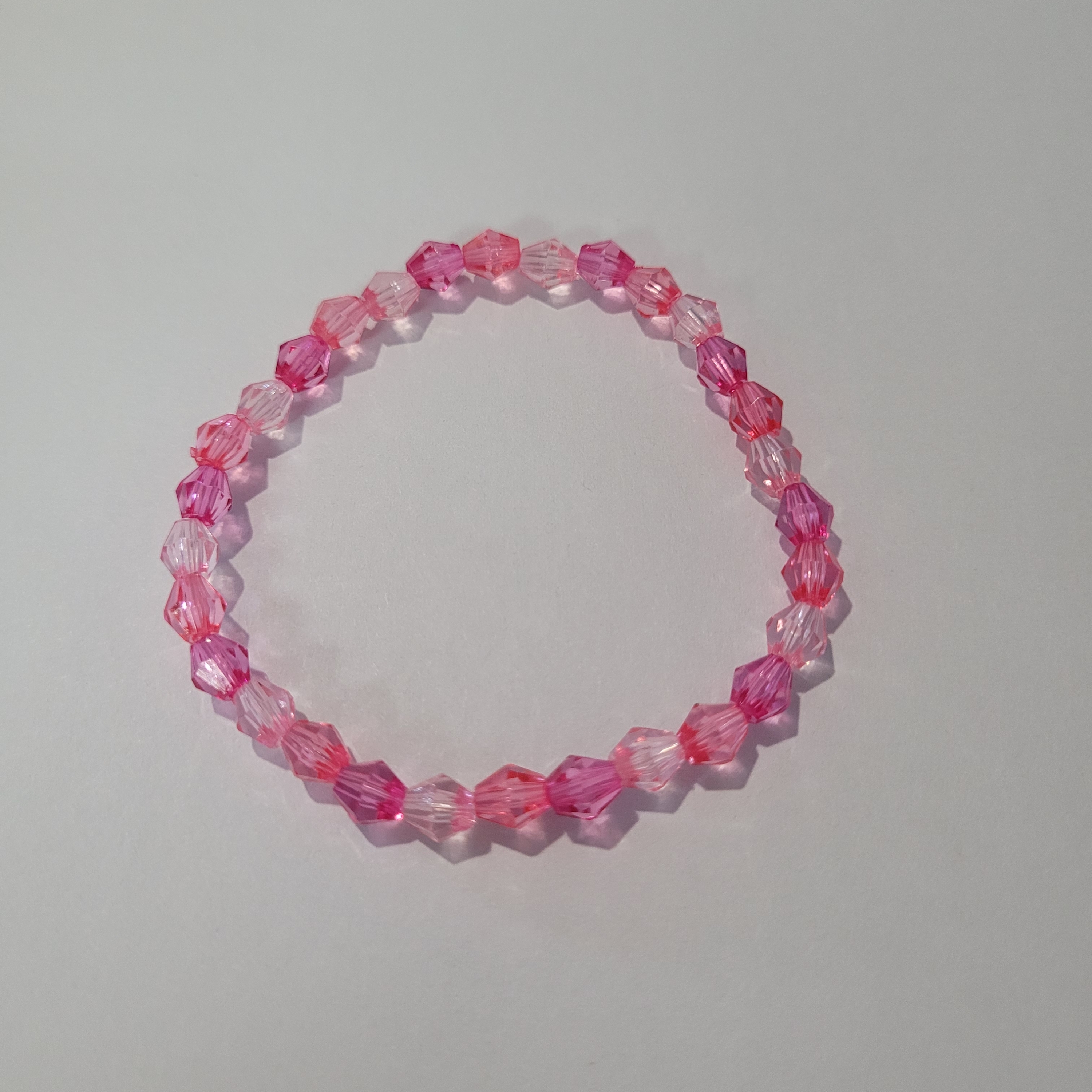 Pink Crystal Bead Bracelet