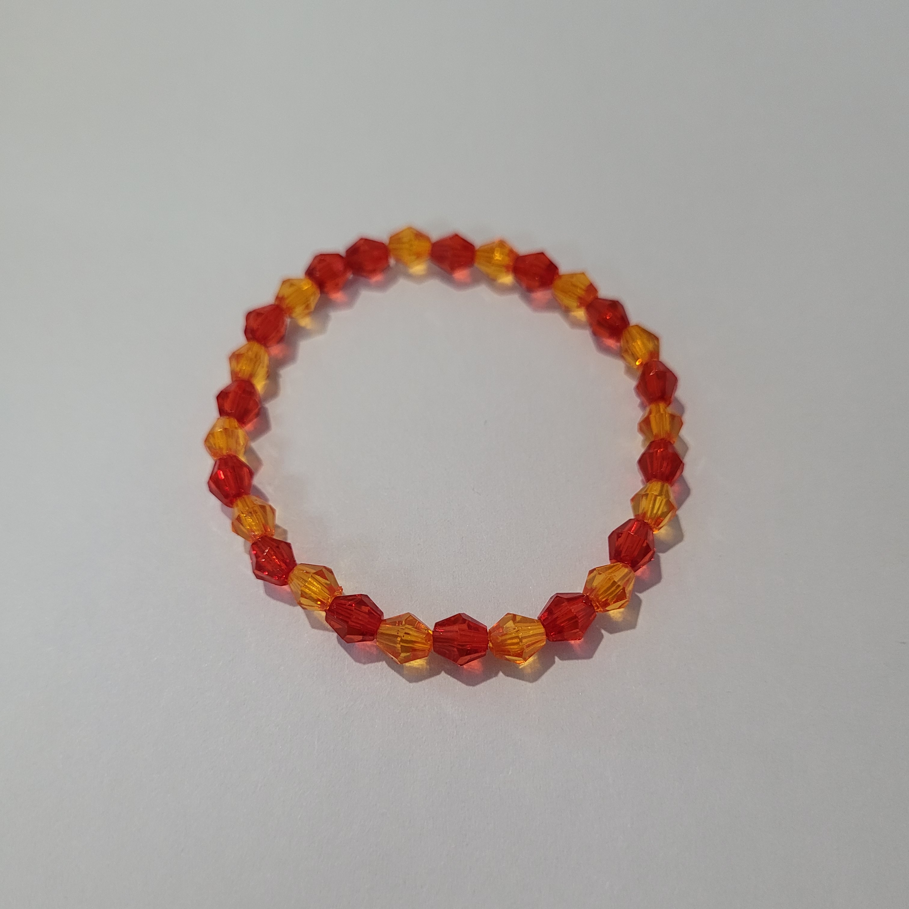 Red and Orange Beaded Bracelet