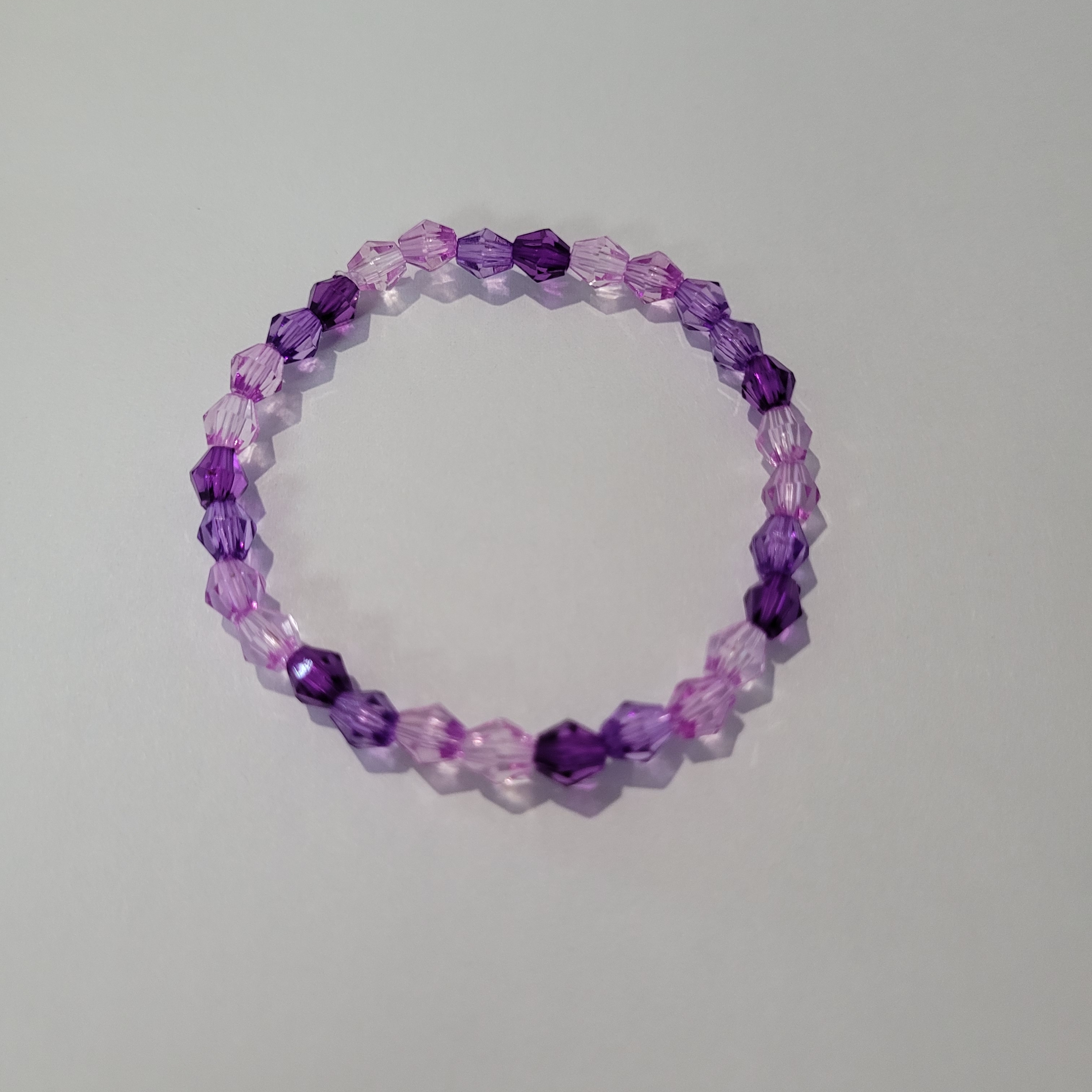 Purple Crystal Bead Bracelet