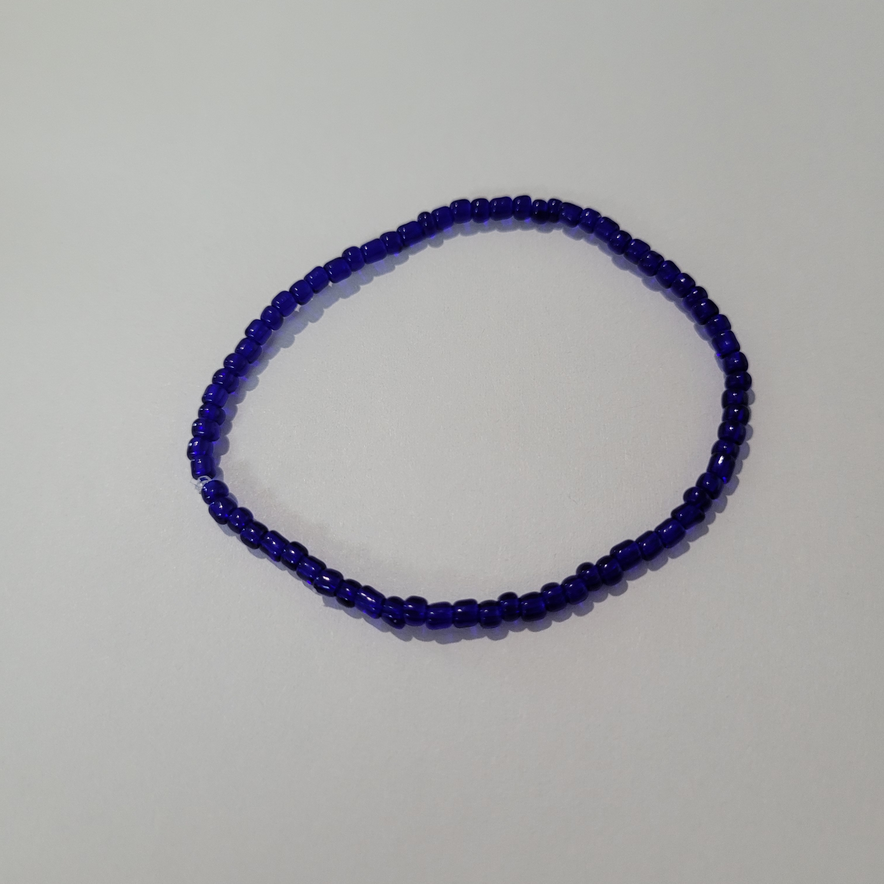 Blue Seed Beaded Bracelet