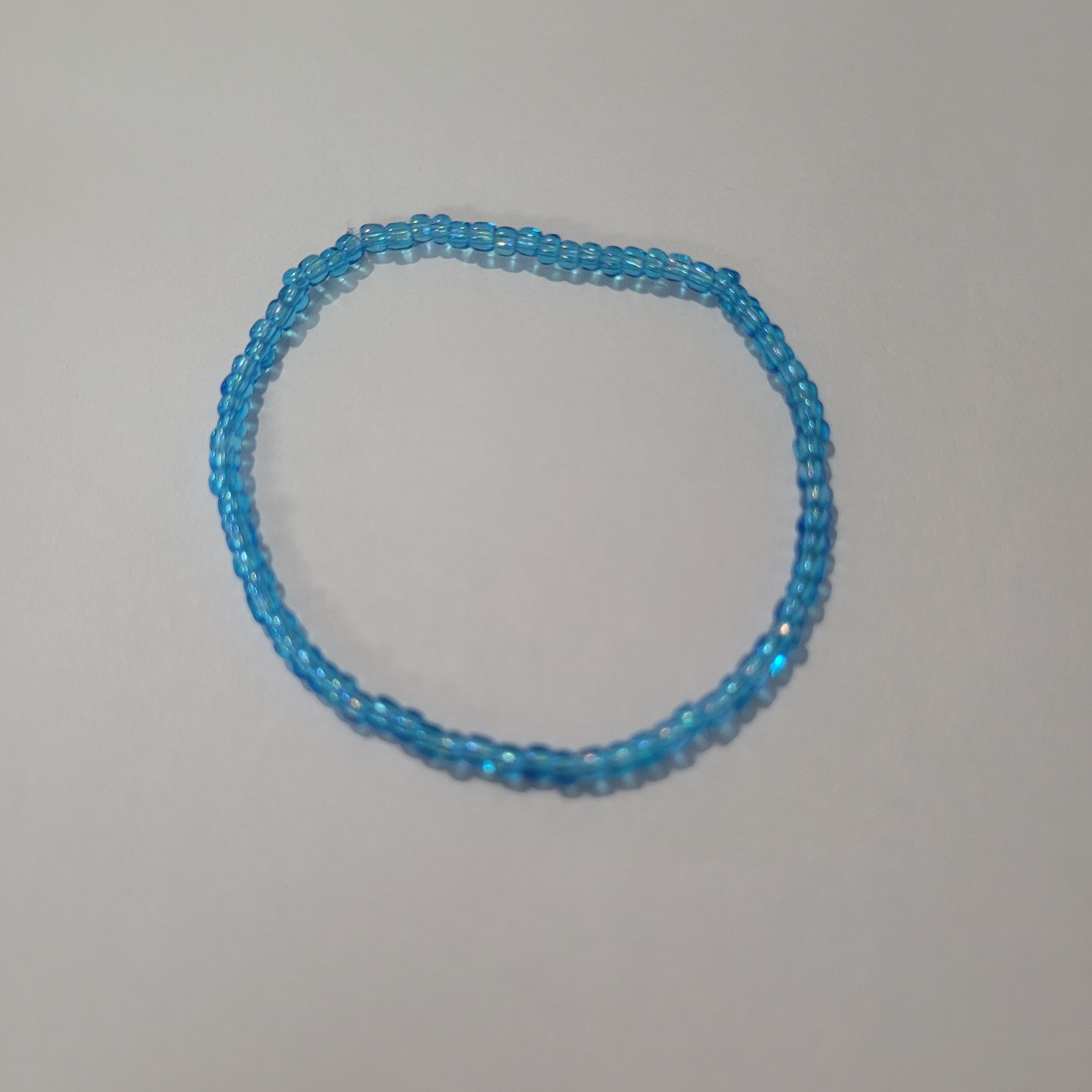 Light Blue Seed Beaded Bracelet