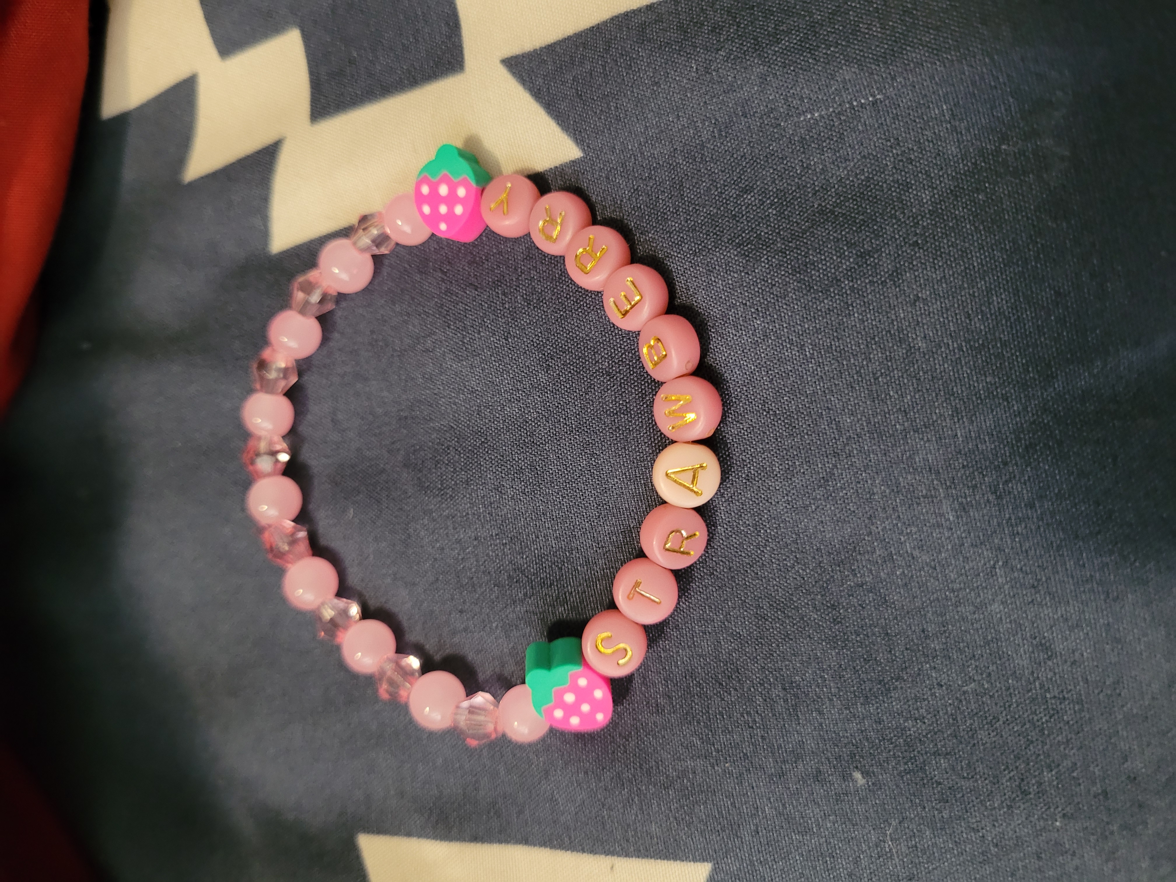 Strawberry Beaded Bracelet