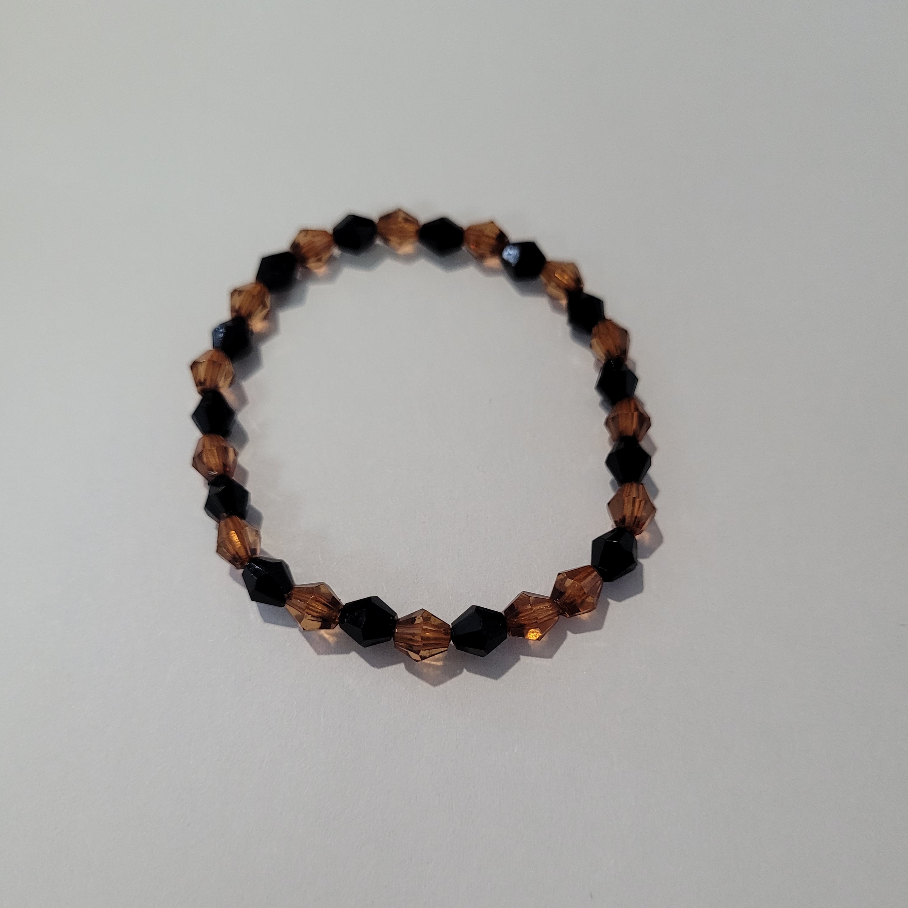 Brown & Black Crystal Bead Bracelet