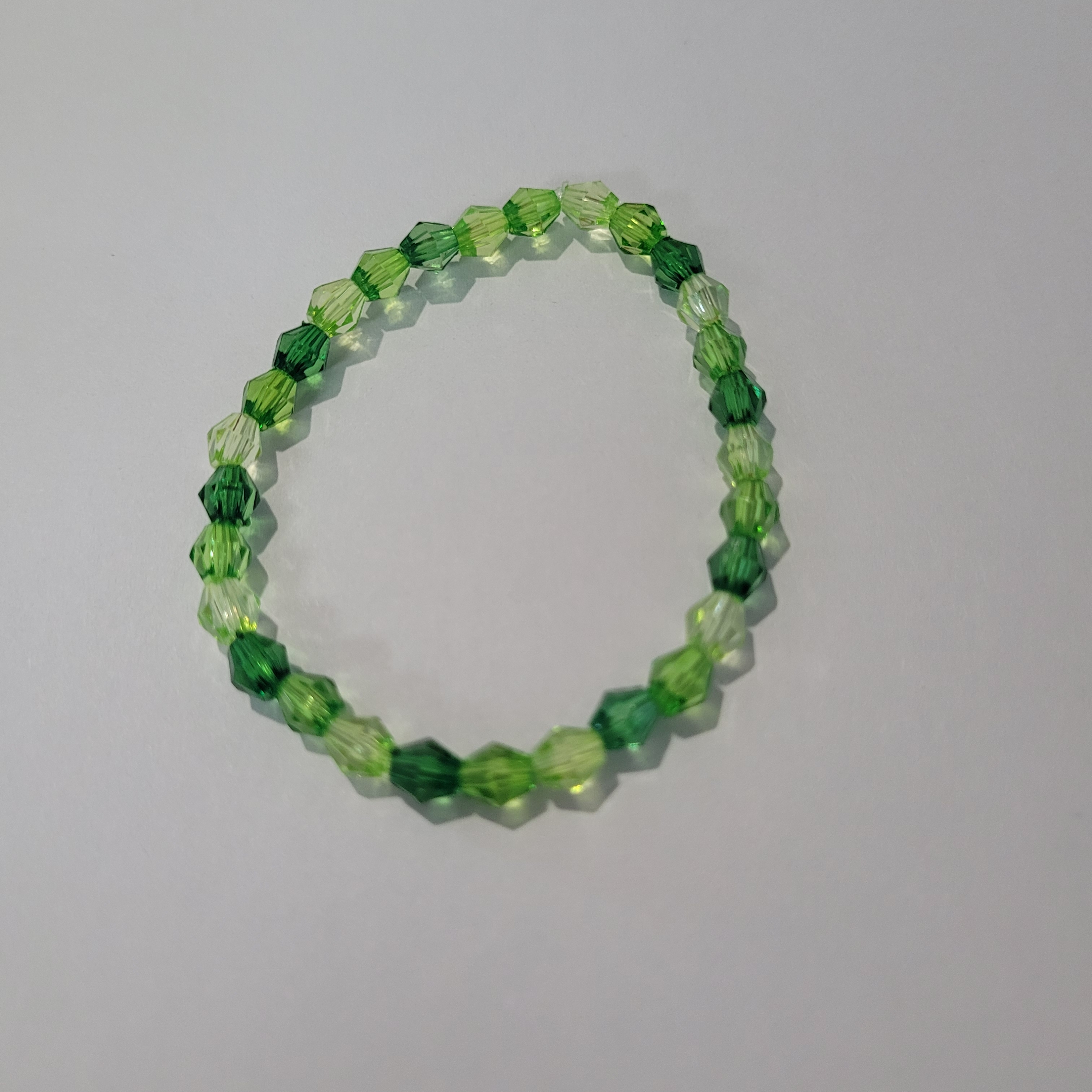Green Crystal Bead Bracelet