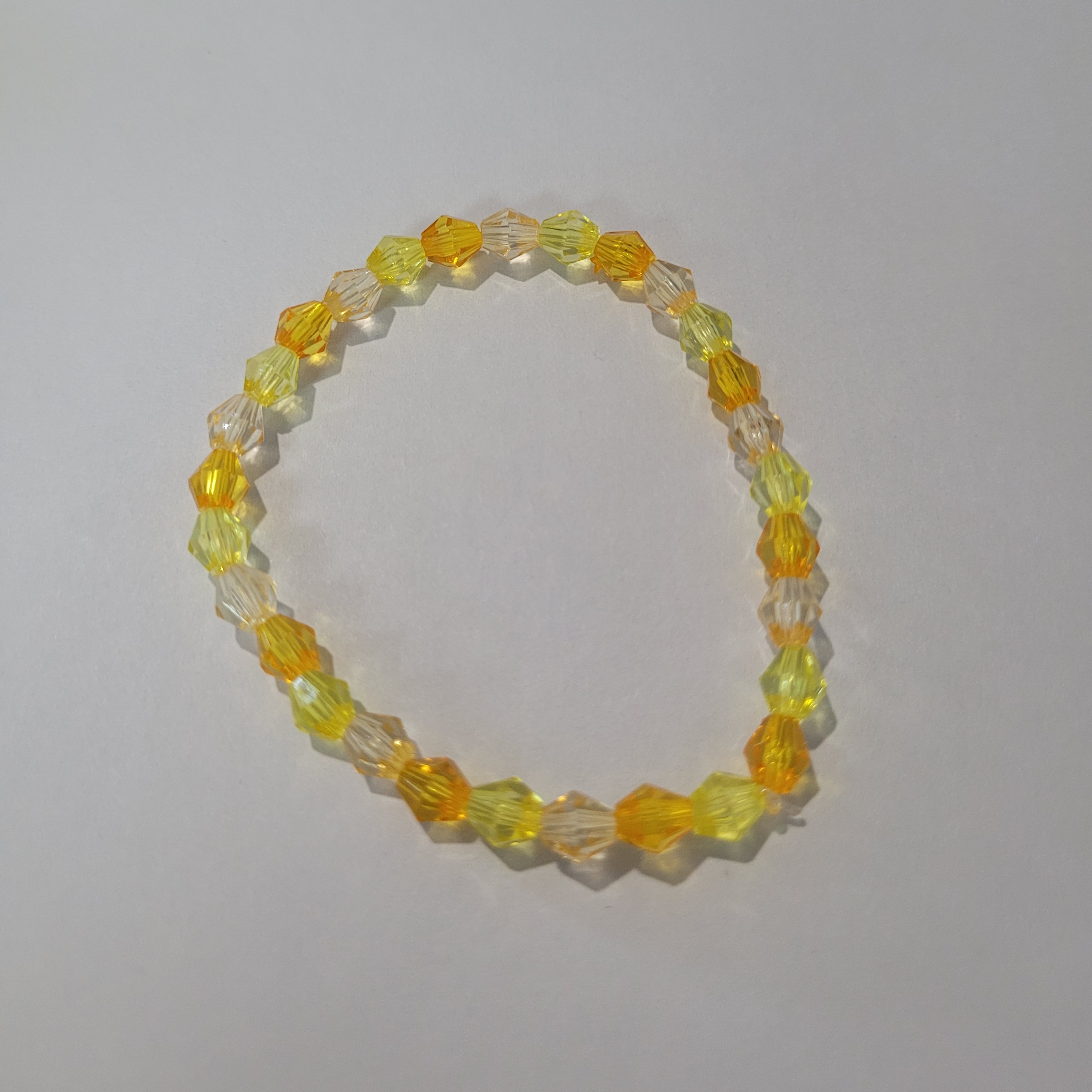 Yellow Crystal Bead Bracelet