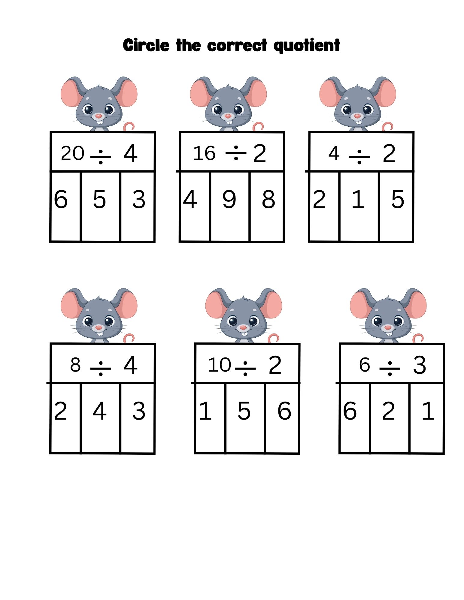 Division Worksheets