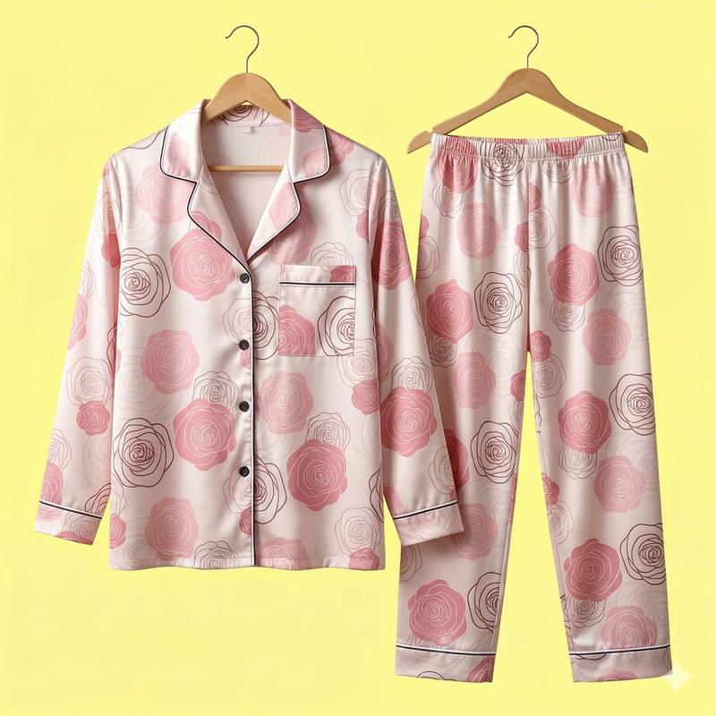 Satin  Pajamas One Size M