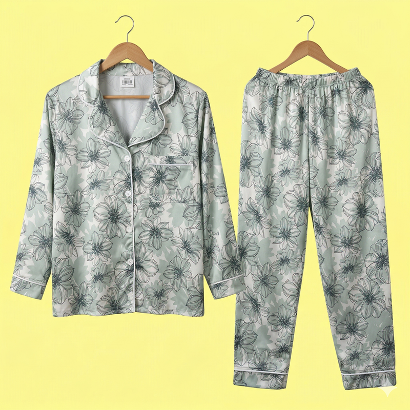 Satin  Pajamas One Size M