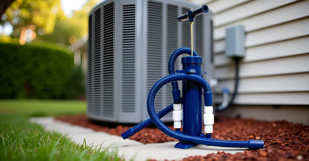 RectorSeal Mighty Pump 97795 Hand Operated A/C Condensate Pump, Easy Application, Lightweight & Heavy Duty PVC, Clears Slime, Mold, and Dirt, Easy Application, HVAC