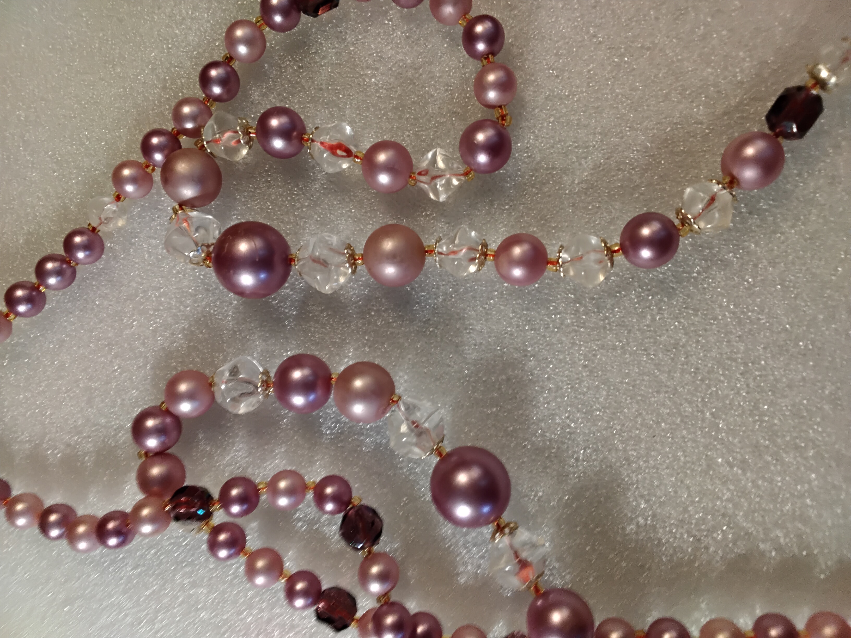 Costume Pink Peral Necklaces 
