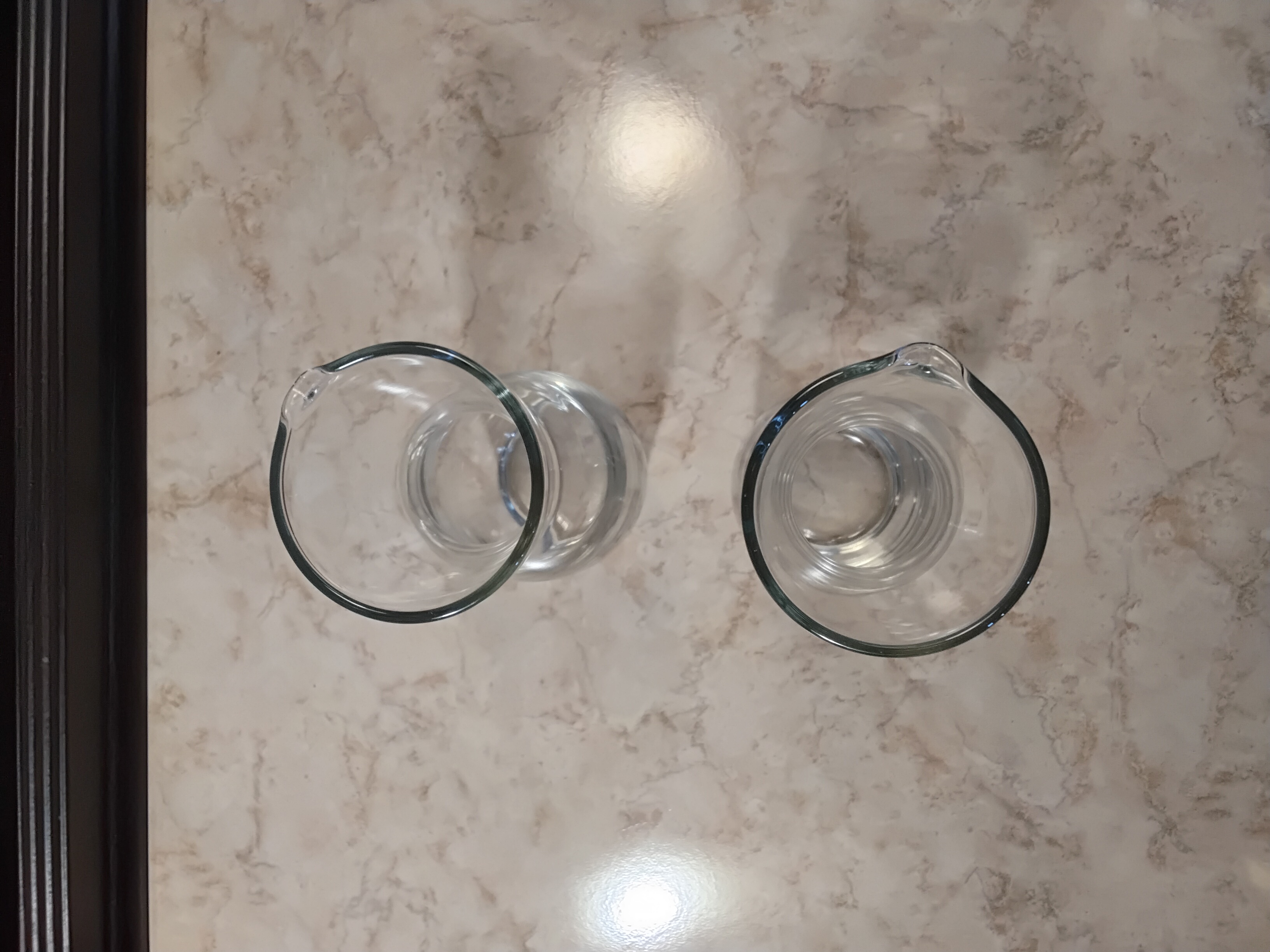 Vintage Glass Blown Spouted Juice Server Duo Set 